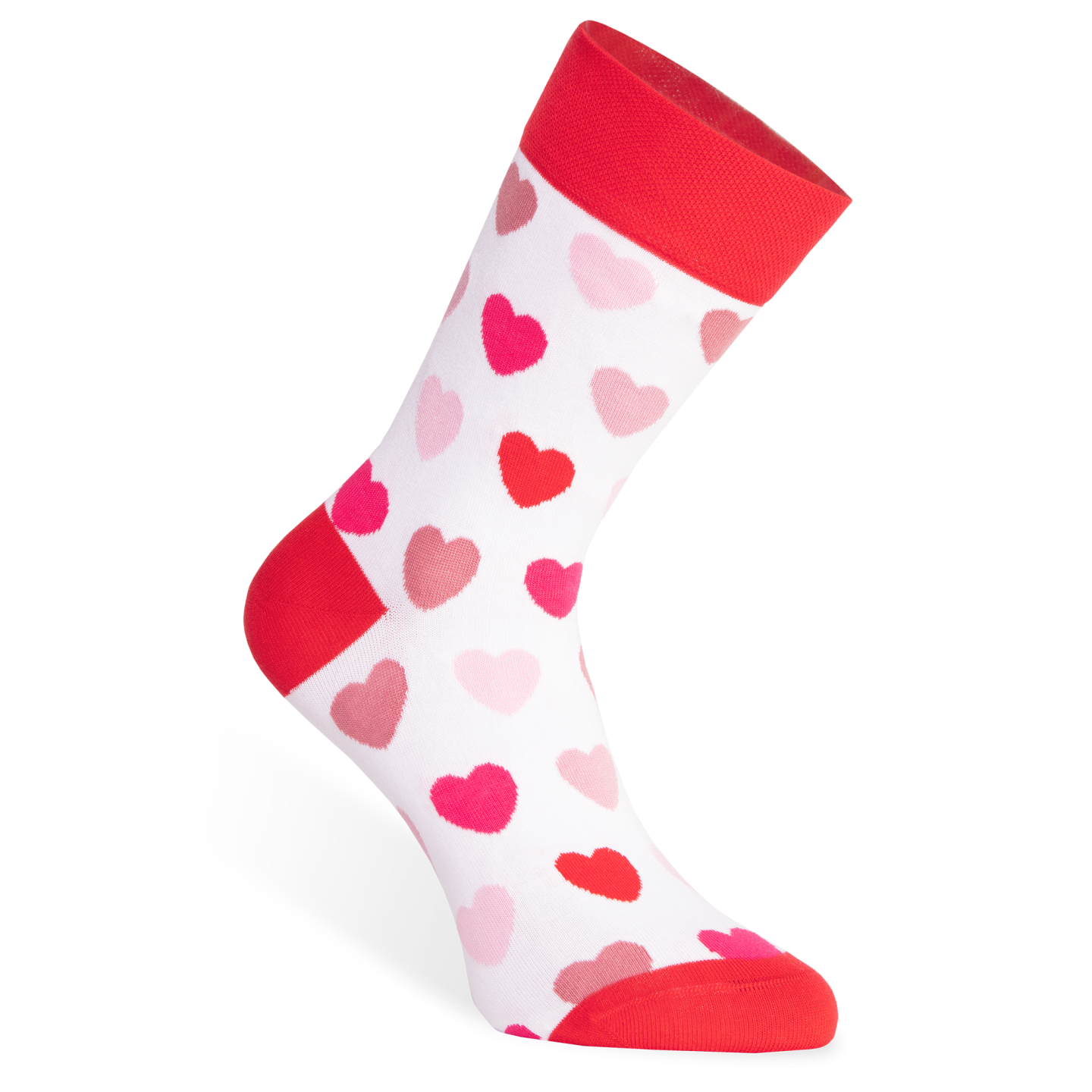 Ponožky s červenými srdíčky